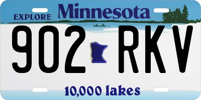 MN license plate 902RKV