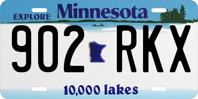 MN license plate 902RKX