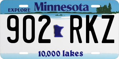 MN license plate 902RKZ