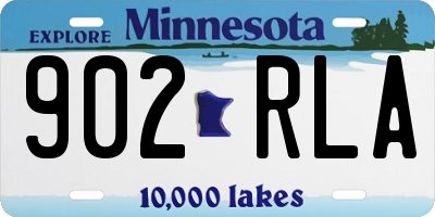 MN license plate 902RLA