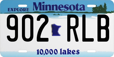 MN license plate 902RLB