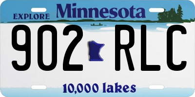 MN license plate 902RLC