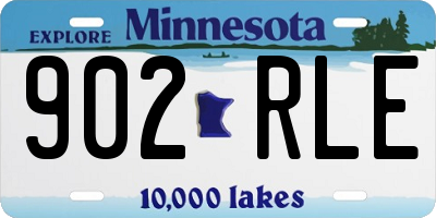 MN license plate 902RLE