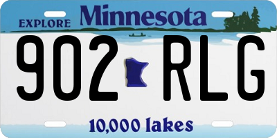 MN license plate 902RLG