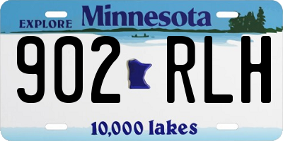 MN license plate 902RLH