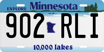 MN license plate 902RLI