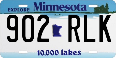 MN license plate 902RLK