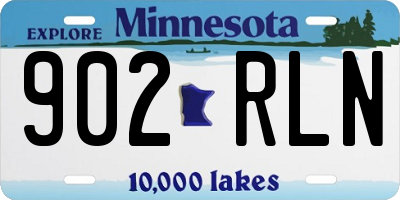 MN license plate 902RLN