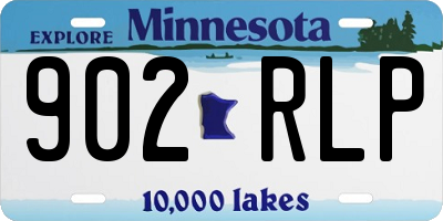 MN license plate 902RLP