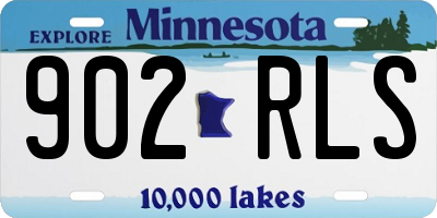 MN license plate 902RLS