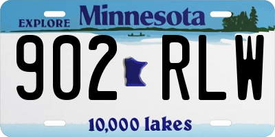 MN license plate 902RLW