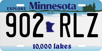MN license plate 902RLZ