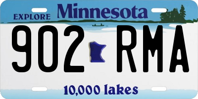 MN license plate 902RMA
