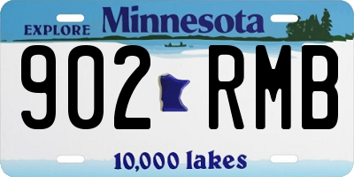 MN license plate 902RMB