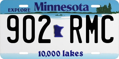 MN license plate 902RMC