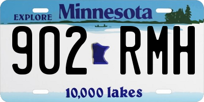 MN license plate 902RMH