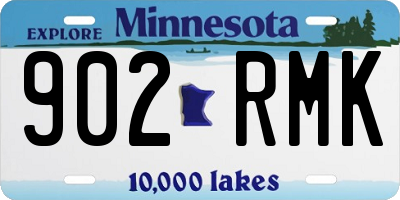 MN license plate 902RMK