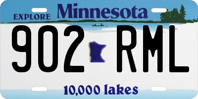 MN license plate 902RML