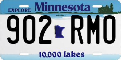 MN license plate 902RMO