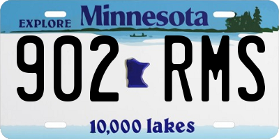 MN license plate 902RMS
