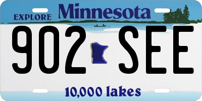 MN license plate 902SEE