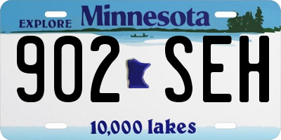 MN license plate 902SEH