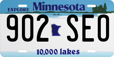 MN license plate 902SEO