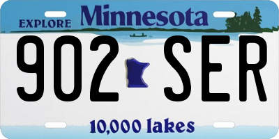 MN license plate 902SER