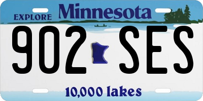 MN license plate 902SES