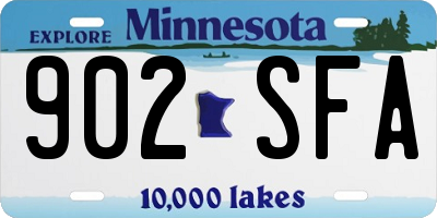 MN license plate 902SFA