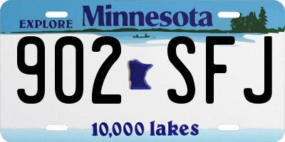 MN license plate 902SFJ