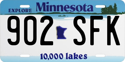 MN license plate 902SFK