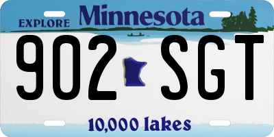 MN license plate 902SGT