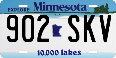 MN license plate 902SKV