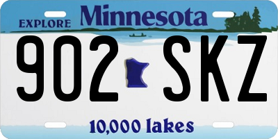 MN license plate 902SKZ