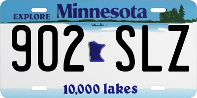MN license plate 902SLZ