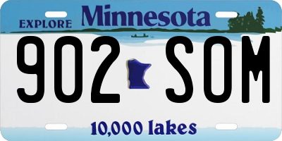 MN license plate 902SOM