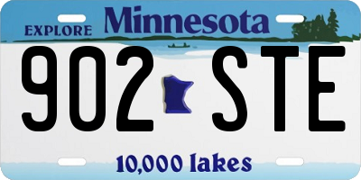 MN license plate 902STE