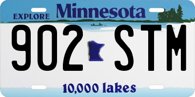 MN license plate 902STM
