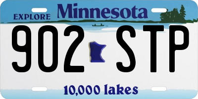 MN license plate 902STP