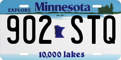 MN license plate 902STQ
