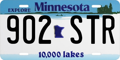 MN license plate 902STR