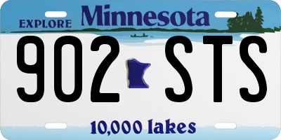 MN license plate 902STS