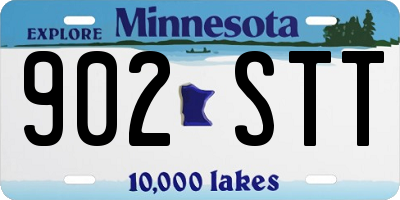MN license plate 902STT