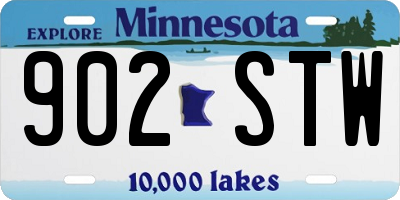 MN license plate 902STW