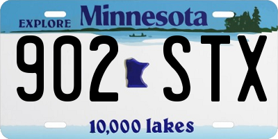 MN license plate 902STX