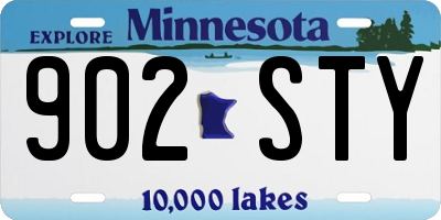 MN license plate 902STY