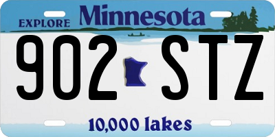 MN license plate 902STZ