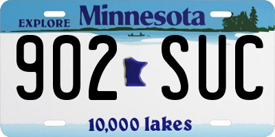 MN license plate 902SUC