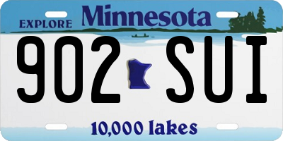 MN license plate 902SUI